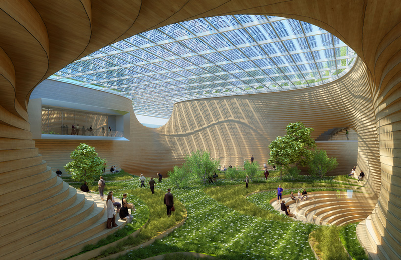 Illustration for article titled This Futuristic Megamall Wants to Make Shopping Eco-Friendly